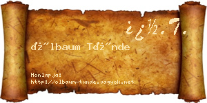 Ölbaum Tünde névjegykártya